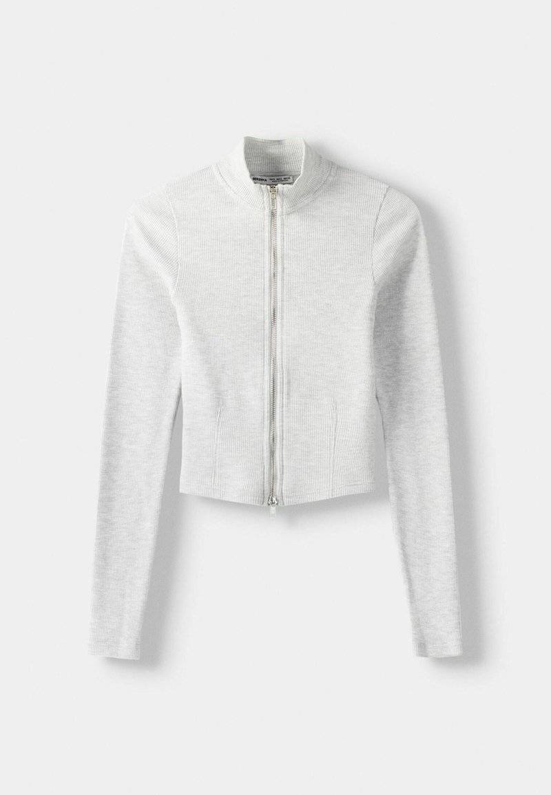 Bershka Bershka LONG SLEEVE - Cardigan - mottled grey Neueste Stile