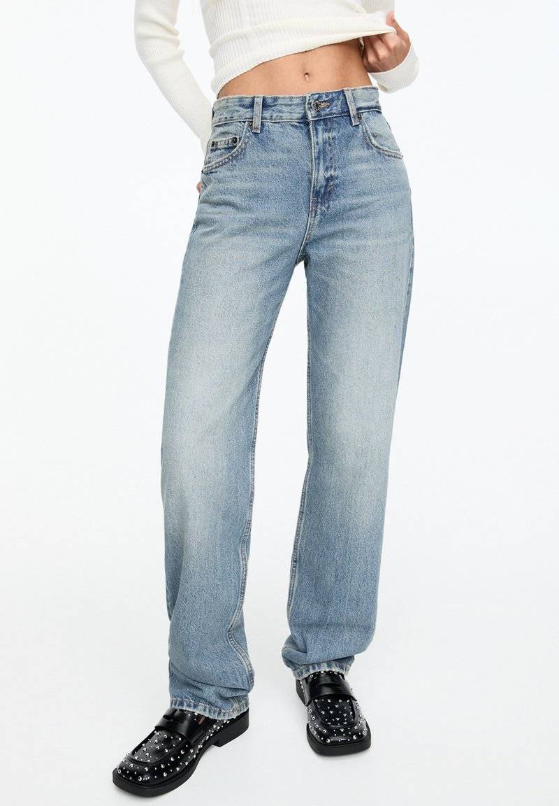 PULL&BEAR PULL&BEAR MID - Straight leg jeans - stone blue denim Zeitbegrenzte Promotion
