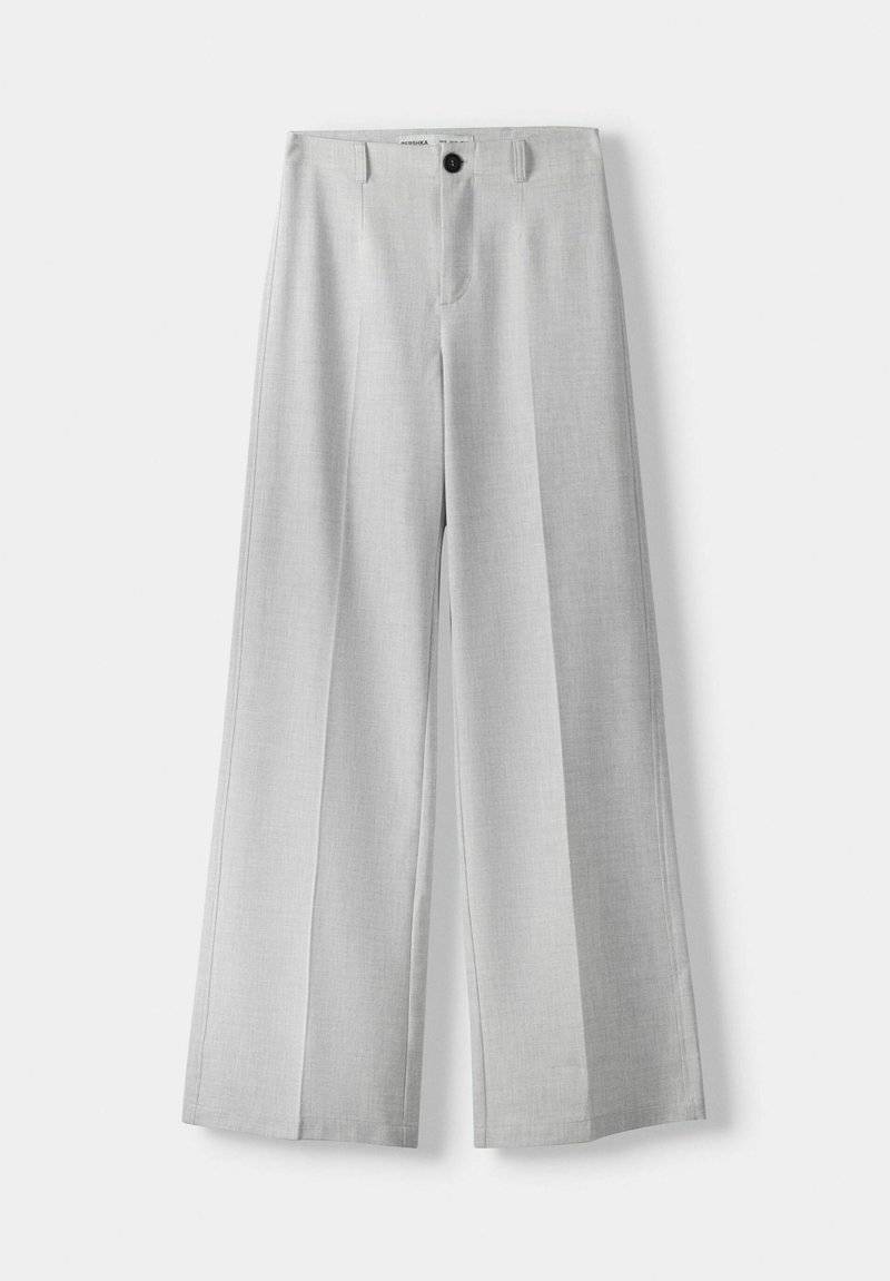 Bershka Bershka WIDE TAILORED - Trousers - mottled grey Bis zu 50% Rabatt
