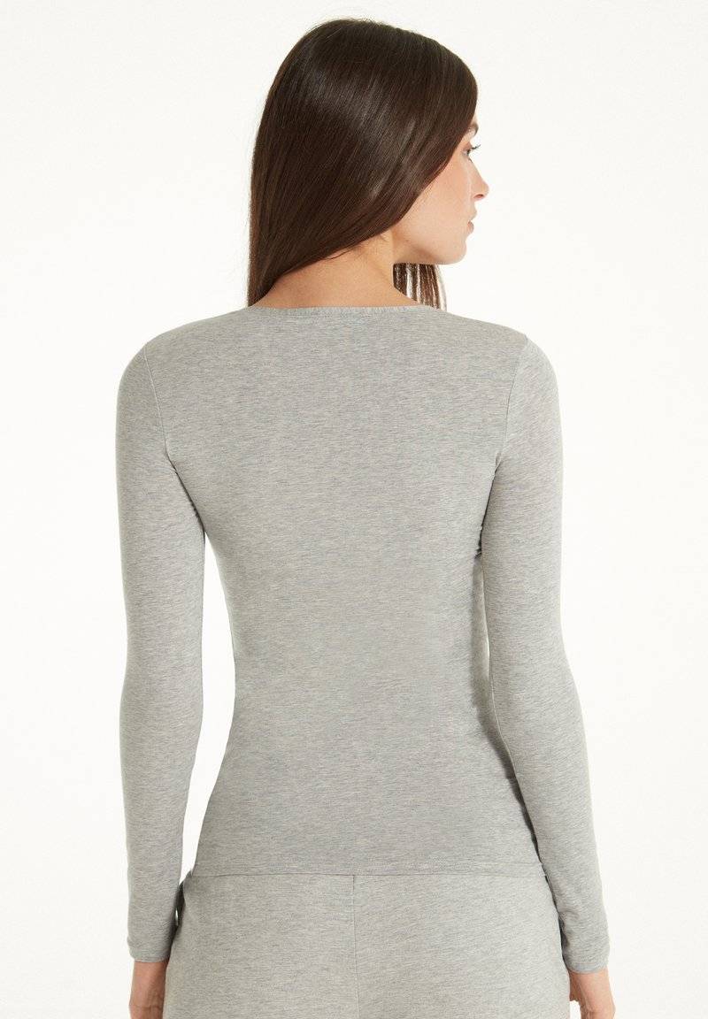 Tezenis Tezenis STRETCH ROUND-NECK - Long sleeved top - grigio melange chiar Nur für heute