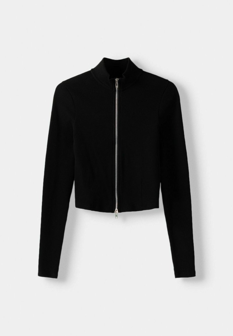 Bershka Bershka LONG SLEEVE - Cardigan - black 50% Rabatt mit kostenlosem Versand