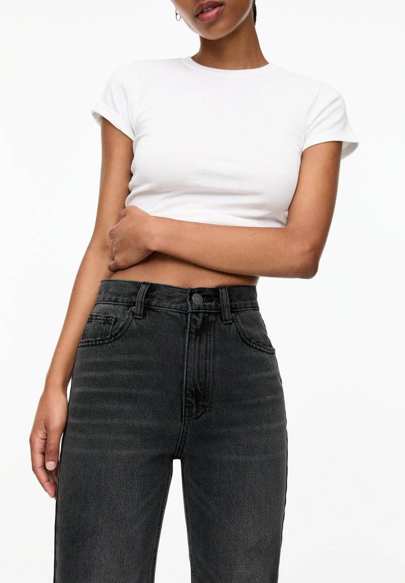 PULL&BEAR PULL&BEAR MOM - Slim fit jeans - dark grey Riesige Ersparnisse
