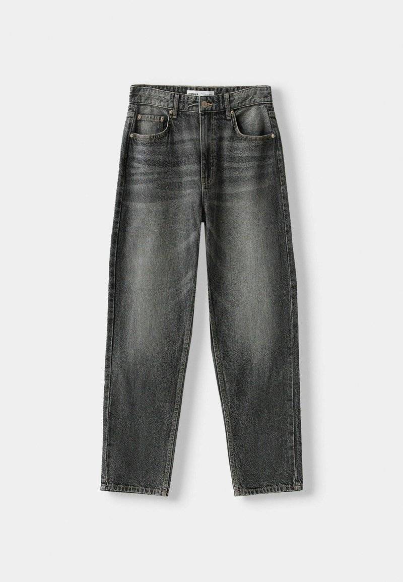 Bershka Bershka Straight leg jeans - mottled dark grey Tiefpreis
