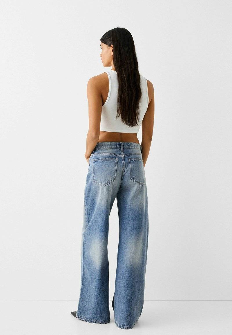 Bershka Bershka WIDE-LEG - Relaxed fit jeans Begrenzte Freigabe