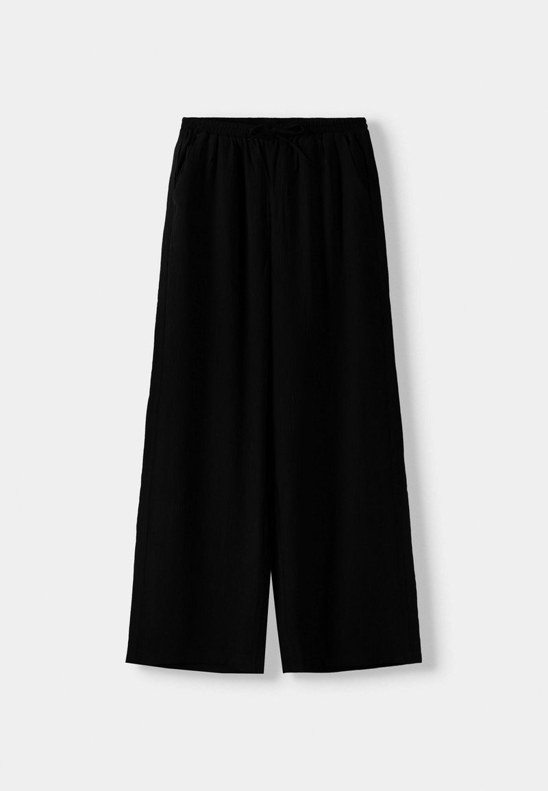 Bershka Bershka Trousers - black Neueste Stile