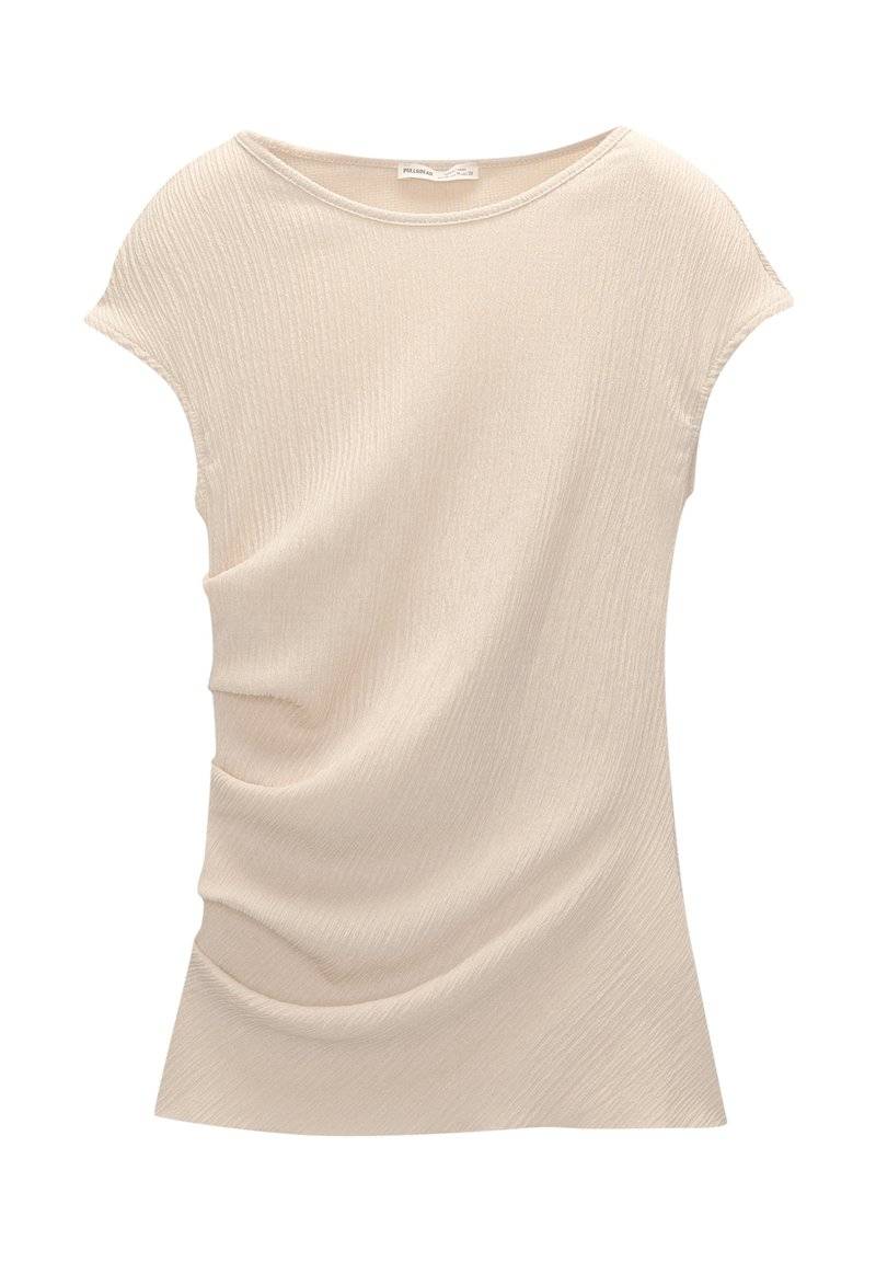 PULL&BEAR PULL&BEAR GATHERED SLEEVELESS - Blouse - beige Bis zu 50% Rabatt