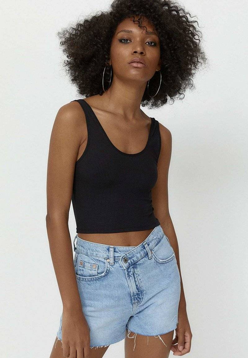 Stradivarius Stradivarius 3 PACK - Top - black Nur für heute