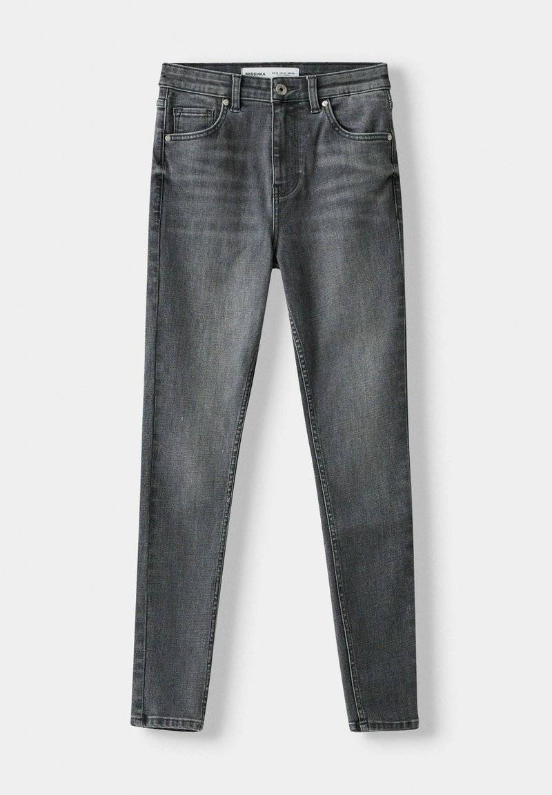 Bershka Bershka SUPER - Jeans Skinny Fit - mottled dark grey Vierteljährliche Förderung
