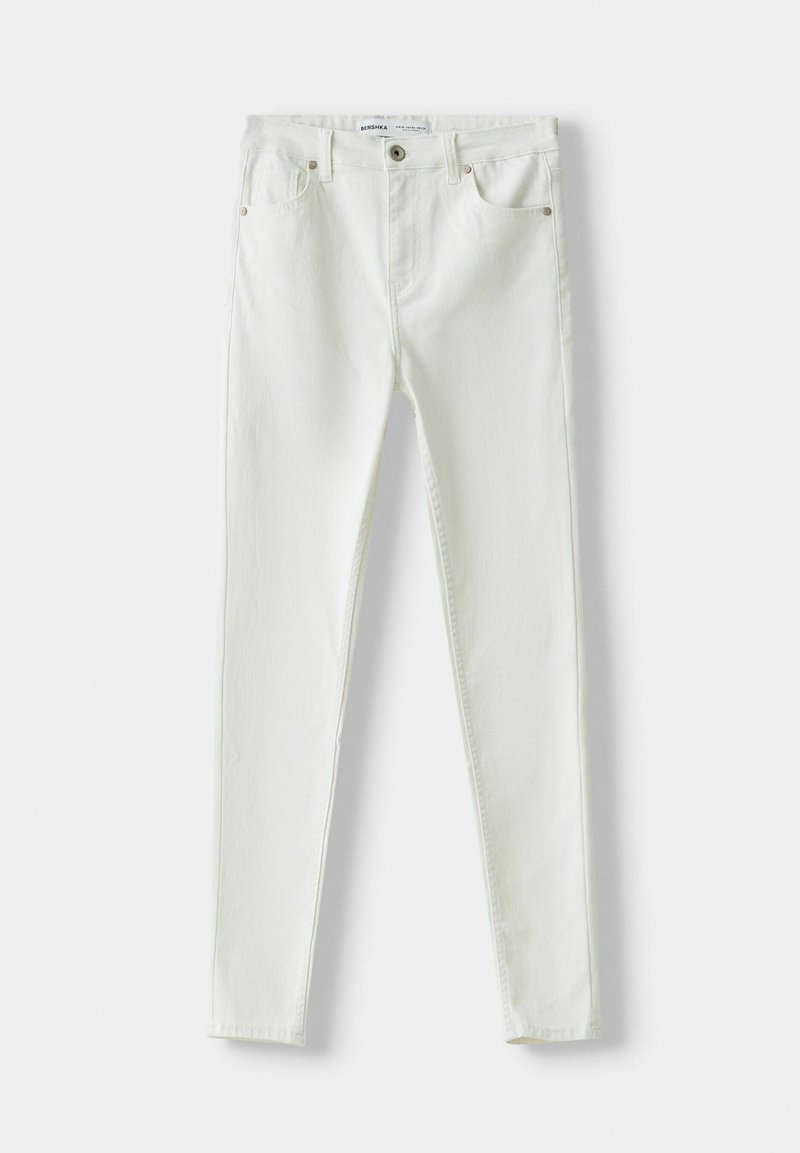 Bershka Bershka SUPER - Jeans Skinny Fit - white Super Rabatt
