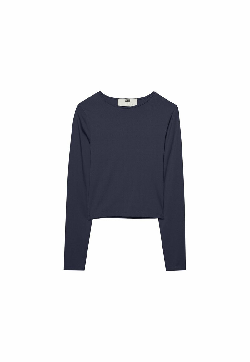 Stradivarius Stradivarius Long sleeved top - dark blue Riesige Rabatte