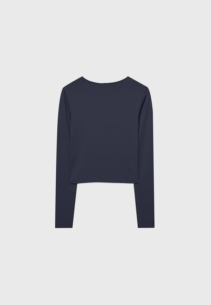 Stradivarius Stradivarius Long sleeved top - dark blue Riesige Rabatte
