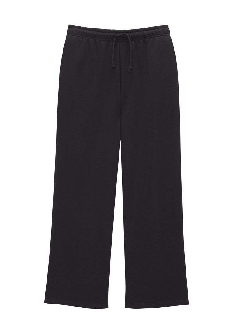 PULL&BEAR PULL&BEAR WIDE-LEG - Tracksuit bottoms - black 50% Rabatt mit kostenlosem Versand