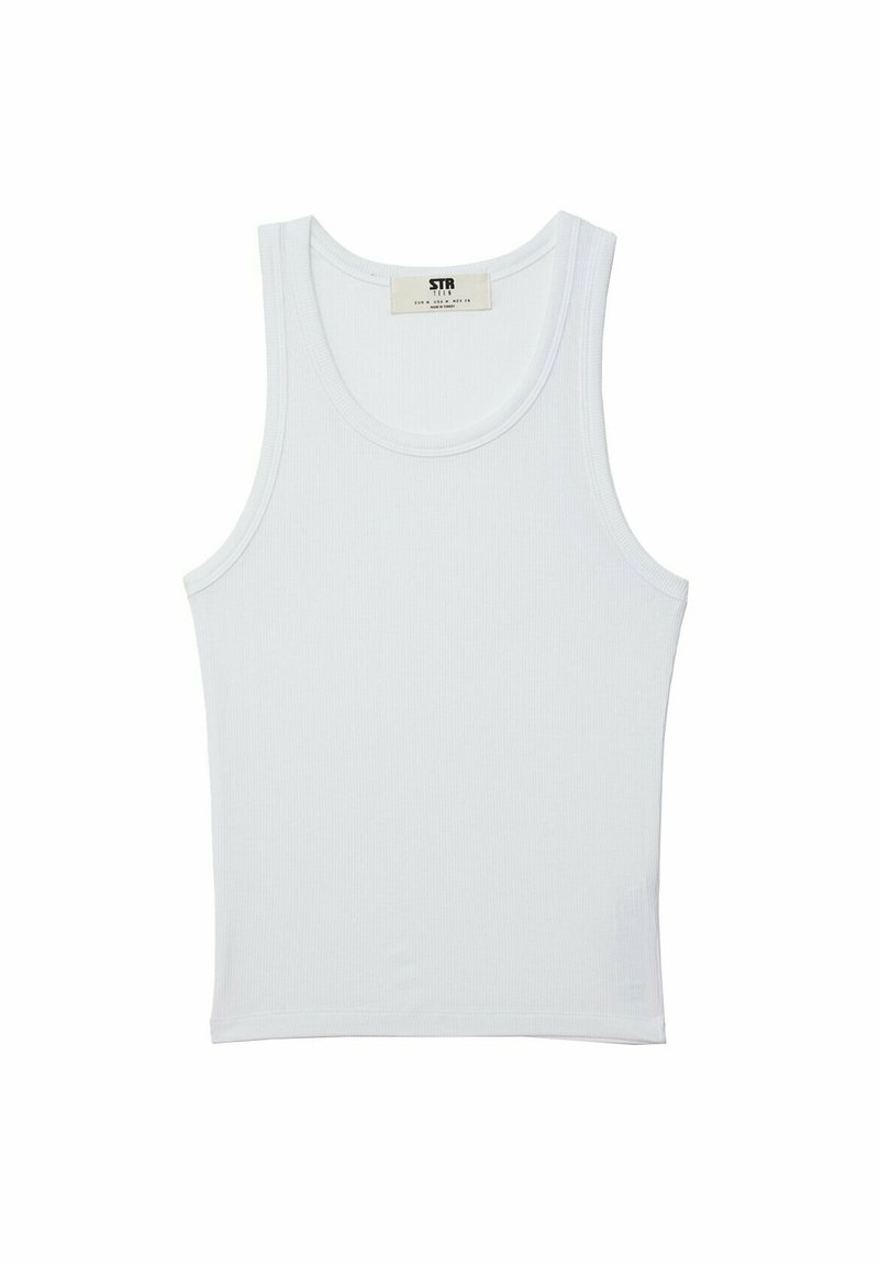 Stradivarius Stradivarius RACERBACK - Top - white denim Fabrikladen