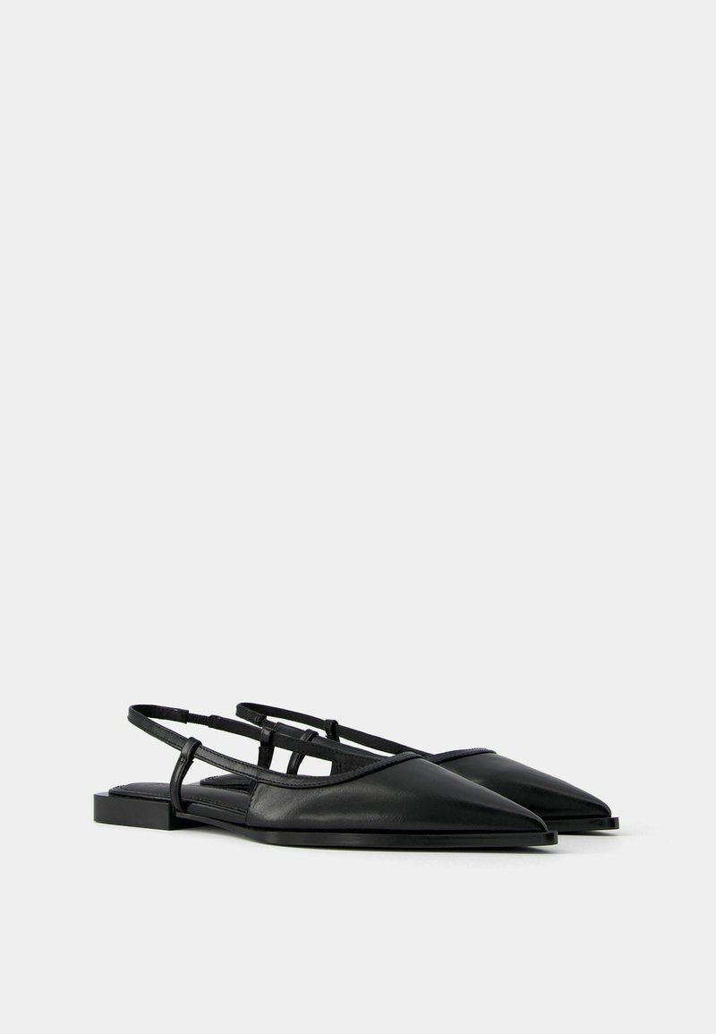 Bershka Bershka POINTED - Slingback ballet pumps - black Vatertagsangebot