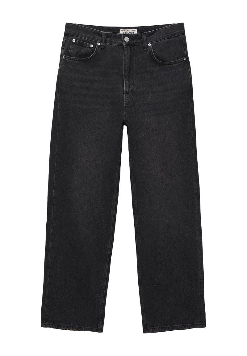 PULL&BEAR PULL&BEAR BAGGY FIT - Straight leg jeans - black Nur noch ein Tag übrig