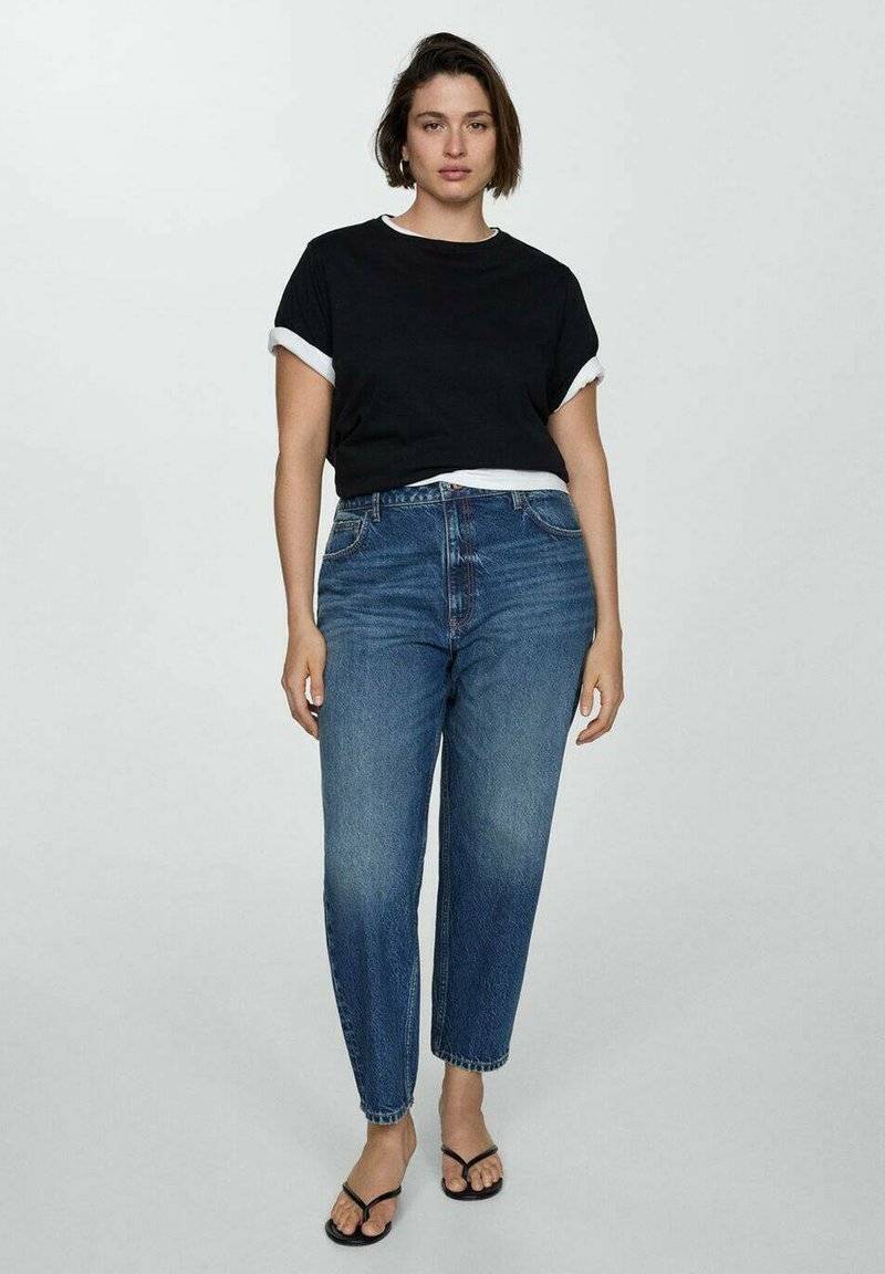Mango Mango Relaxed fit jeans - bleu foncé Super Rabatt
