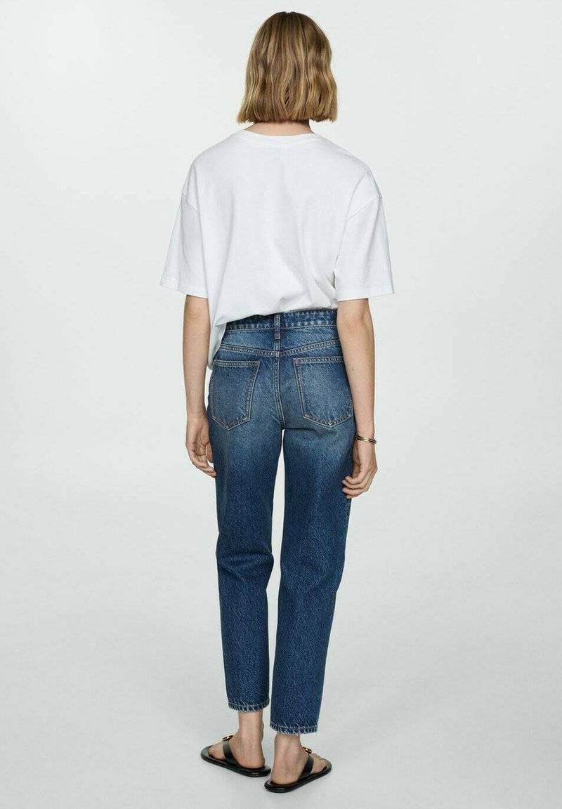 Mango Mango Relaxed fit jeans - bleu foncé Super Rabatt