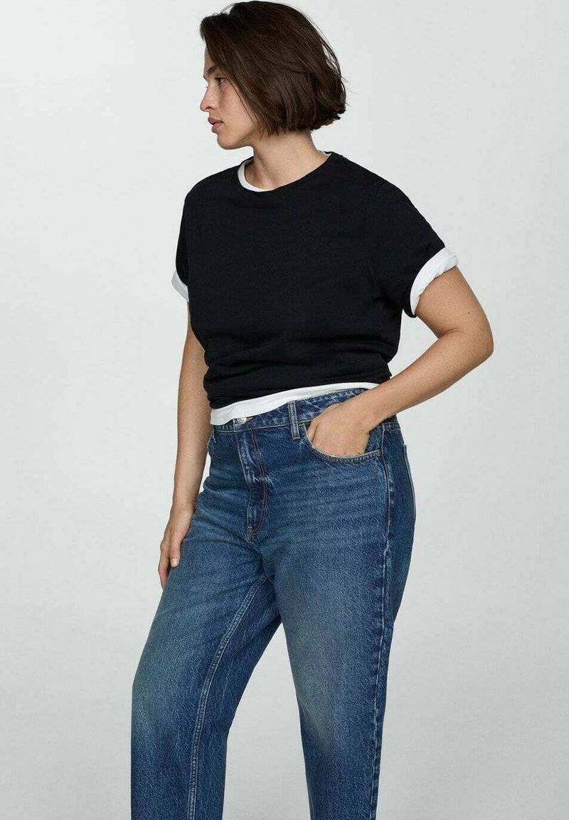Mango Mango Relaxed fit jeans - bleu foncé Super Rabatt