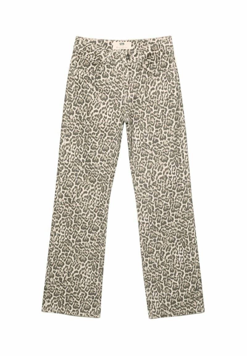 Stradivarius Stradivarius PRINTED - Straight leg jeans - camel Speichern exportieren
