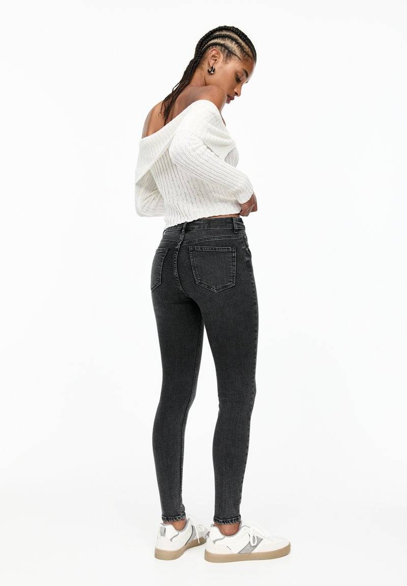 PULL&BEAR PULL&BEAR MID-RISE - Jeans Skinny Fit - grey Outlet