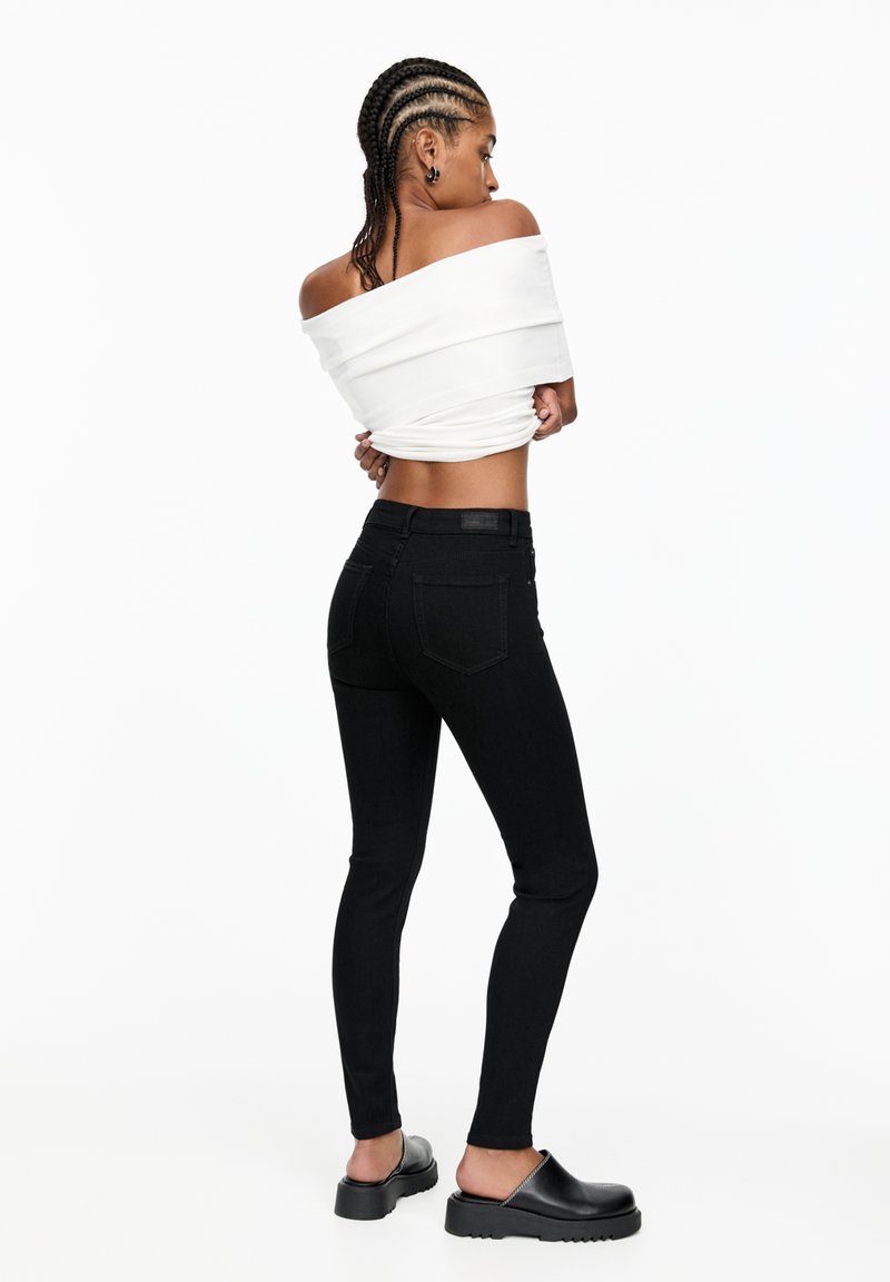 PULL&BEAR PULL&BEAR MID-RISE - Jeans Skinny Fit - black Verkauf