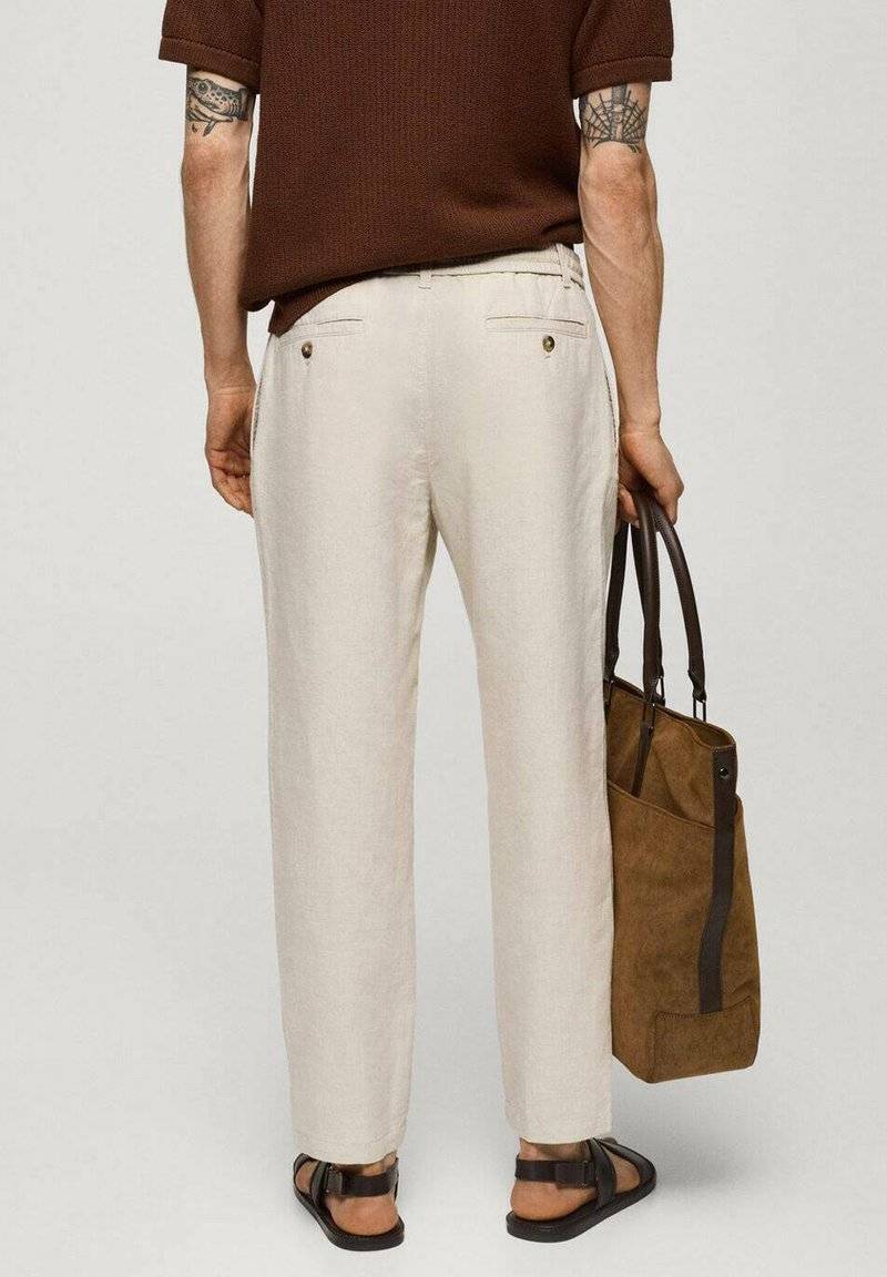 Mango Mango ROMELINO - Trousers - ecru Hotsell