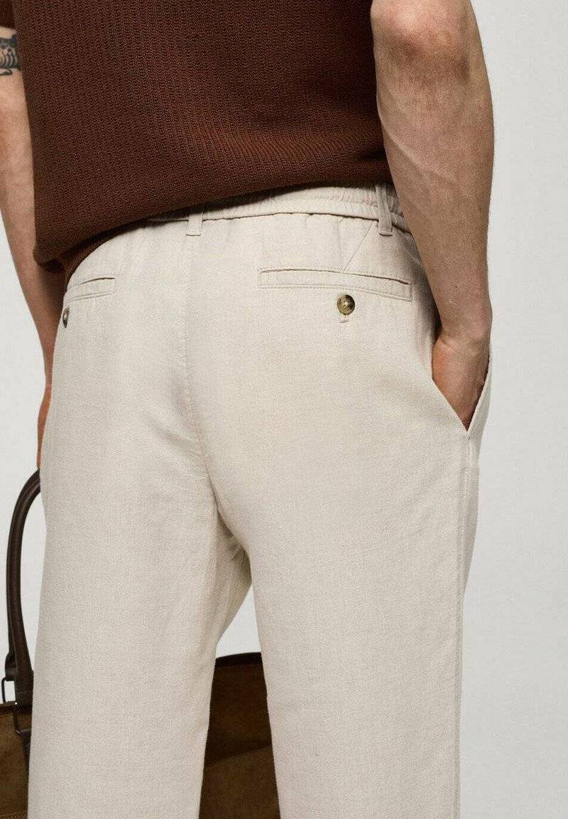 Mango Mango ROMELINO - Trousers - ecru Hotsell