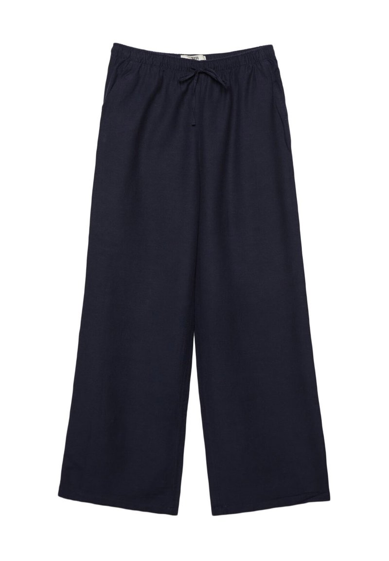 Stradivarius Stradivarius LOOSE-FITTING - Trousers - dark blue Exklusive Angebote