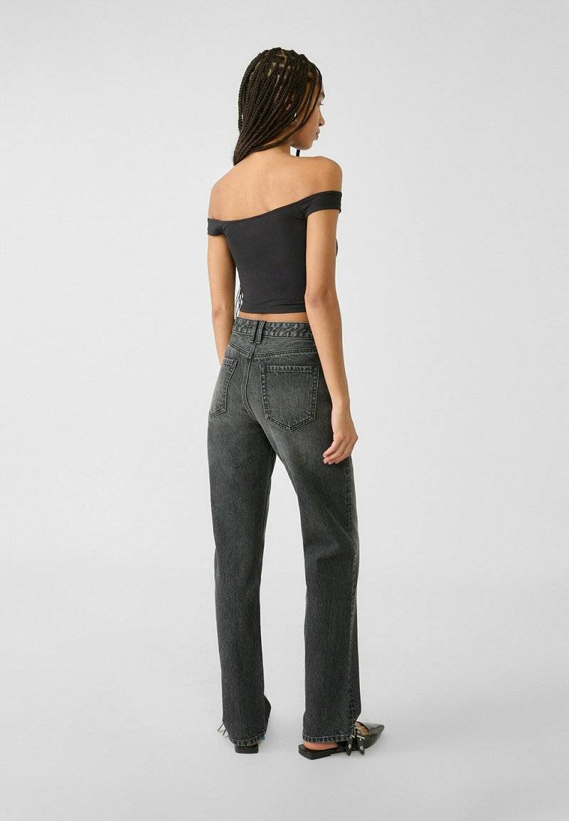 Stradivarius Stradivarius Straight leg jeans - dark grey Blitzangebot