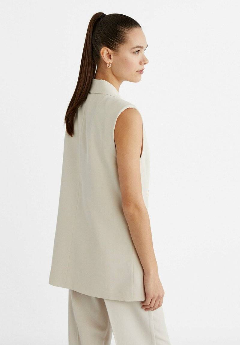 Stradivarius Stradivarius Waistcoat - white Saisonale Angebote