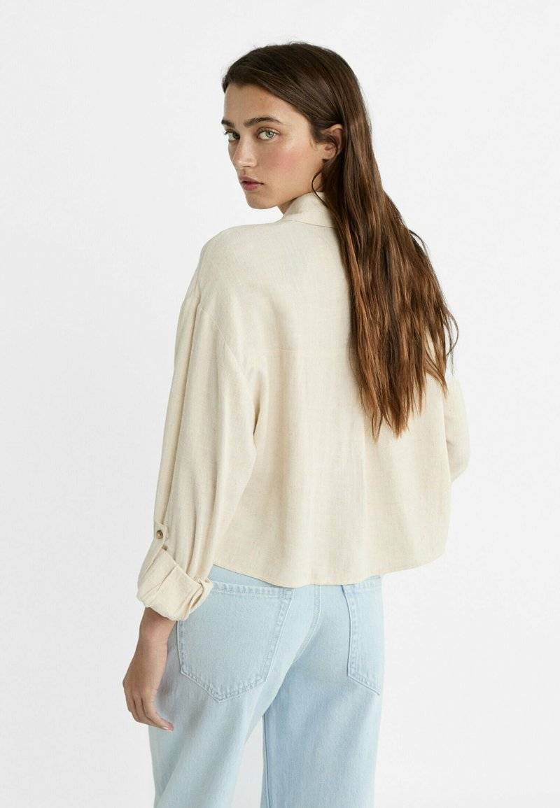 Stradivarius Stradivarius Button-down blouse - stone Tägliche Deals