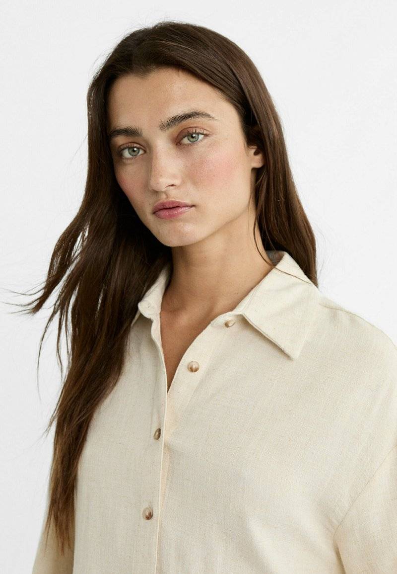 Stradivarius Stradivarius Button-down blouse - stone Tägliche Deals