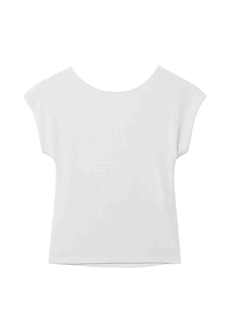 Stradivarius Stradivarius OPEN-BACK - Basic T-shirt - white Super Sparpreis
