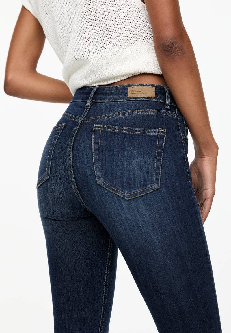 PULL&BEAR PULL&BEAR MID-RISE - Jeans Skinny Fit - dark blue Kostenlose Rückgabe