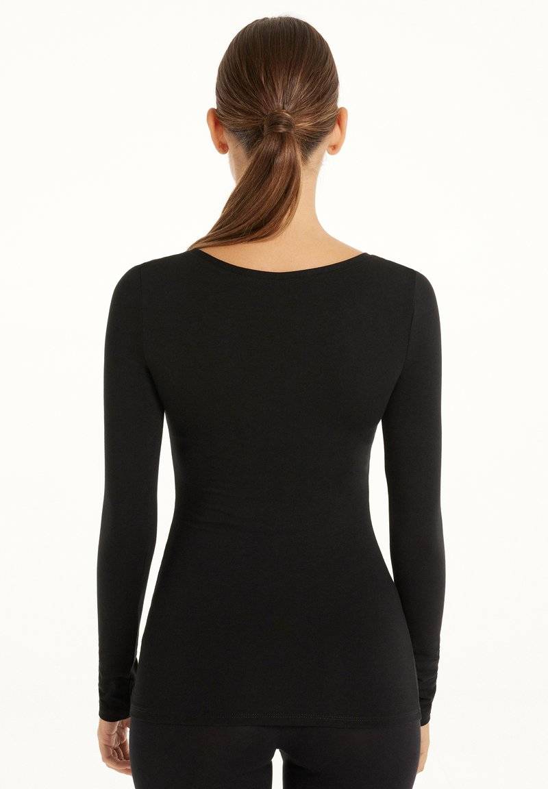 Tezenis Tezenis ROUND-NECK - Long sleeved top - nero Begrenzte Freigabe