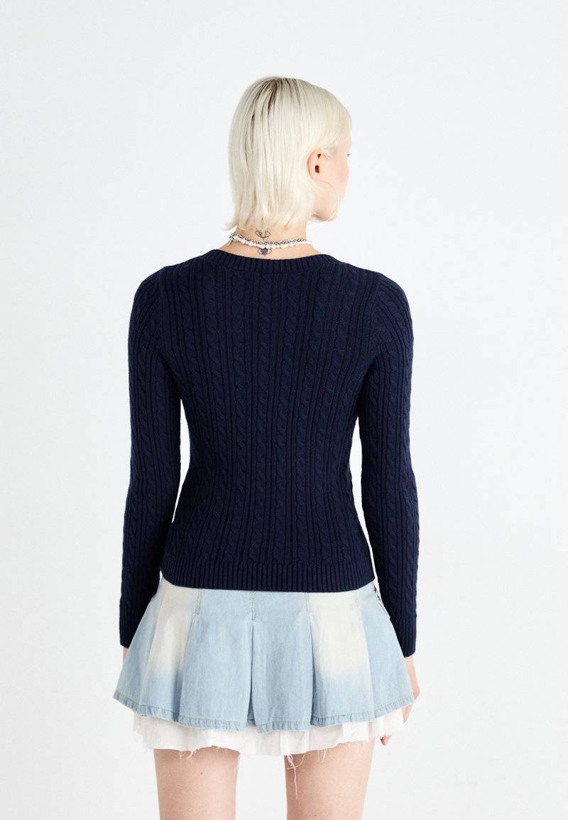 Hollister Co. Hollister Co. ICON CABLE V NECK - Jumper - navy blazer JETZT KAUFEN