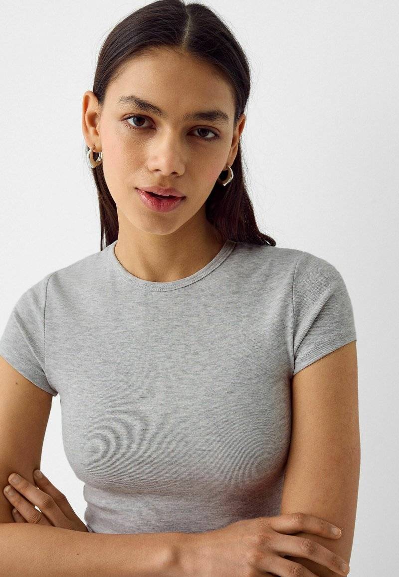 Bershka Bershka SHORT SLEEVE ROUND NECK 2 PACK - Basic T-shirt - white Neueste Stile