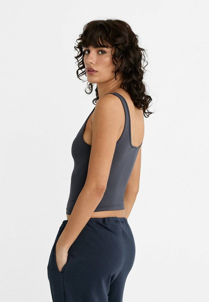 Stradivarius Stradivarius Top - dark blue Bis zu 50% Rabatt
