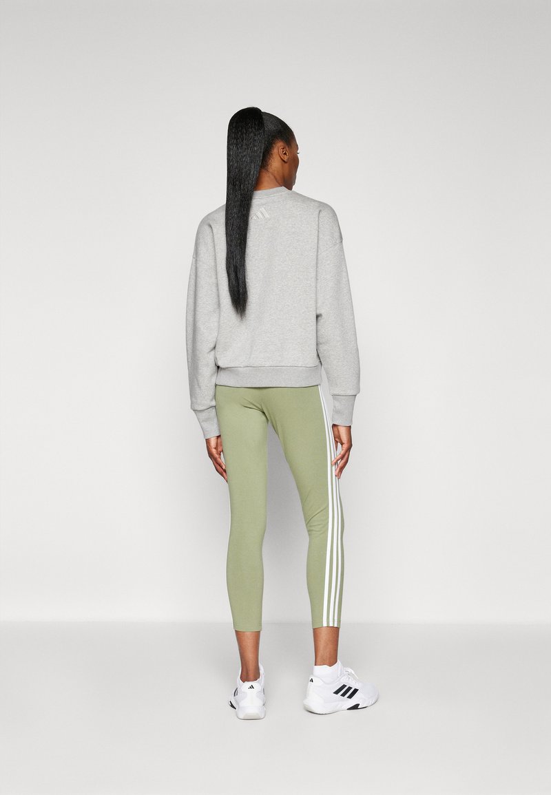 adidas Sportswear adidas Sportswear ESSENTIALS 3 STRIPES HIGH WAISTED - Leggings - tent green Online