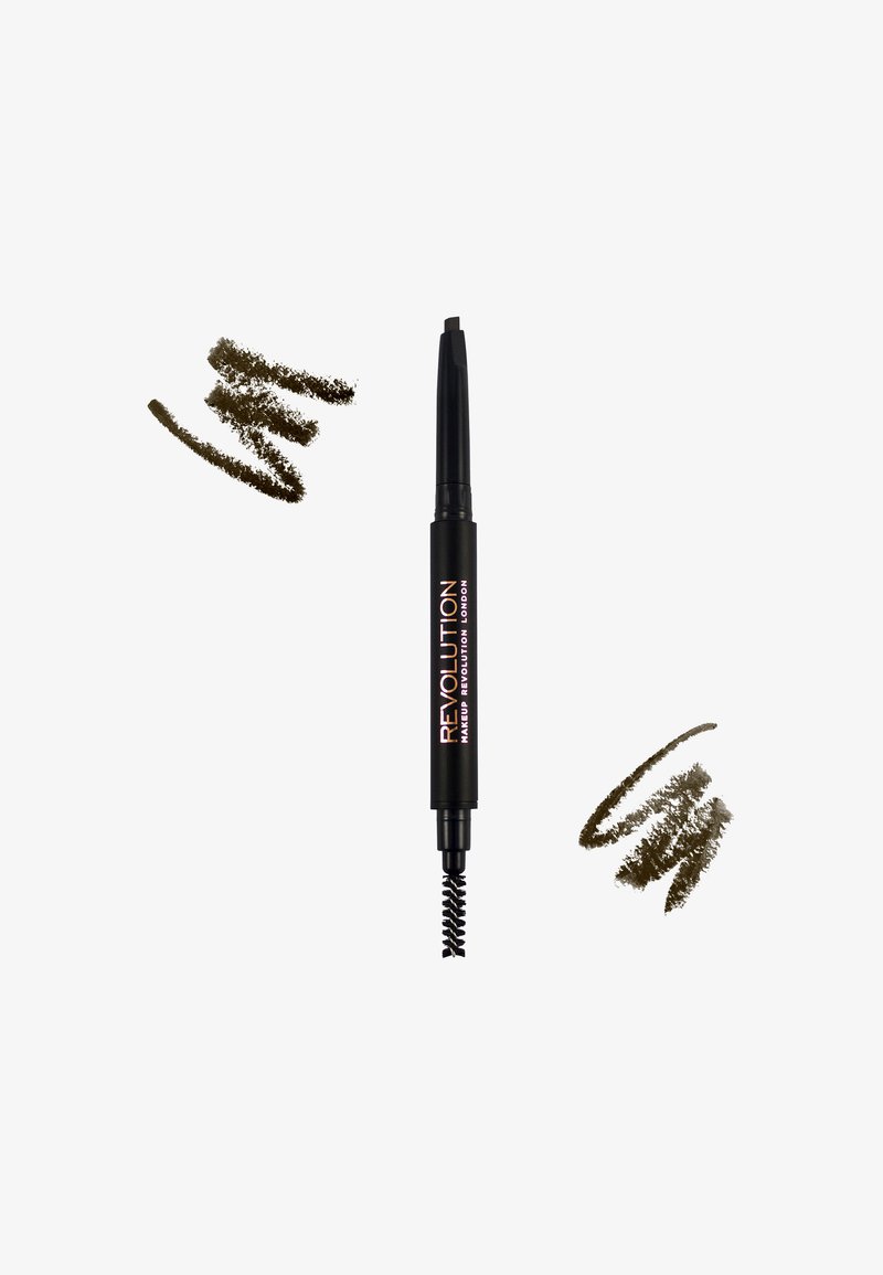 Makeup Revolution Makeup Revolution REVOLUTION DUO BROW DEFINER PENCIL - Eyebrow pencil - medium brown Letzte 3 Tage