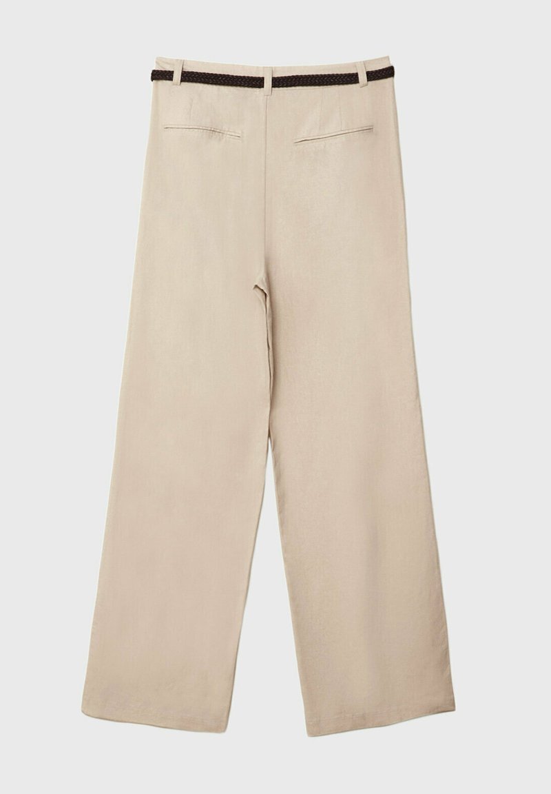 Stradivarius Stradivarius WITH BELT - Trousers - beige Bis zu 65% Rabatt