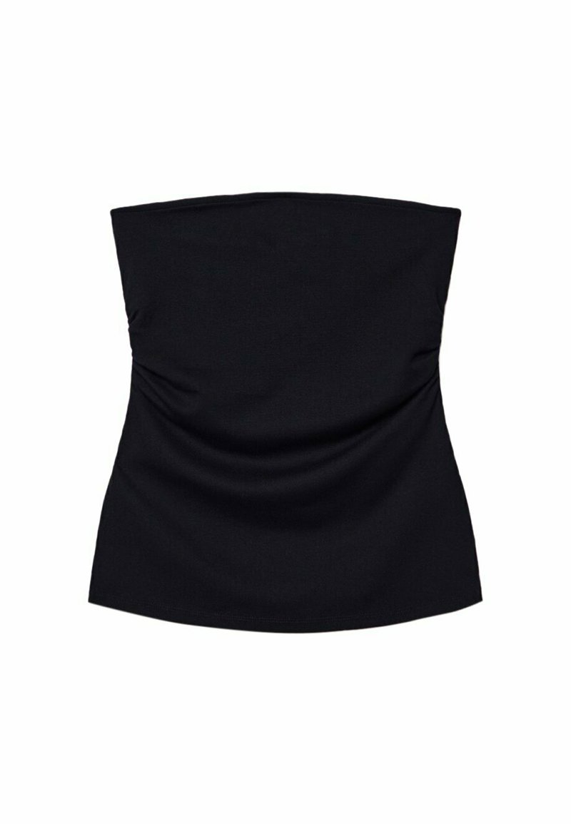 Stradivarius Stradivarius BANDEAU WITH SIDE VENTS - Top - black Nur für heute