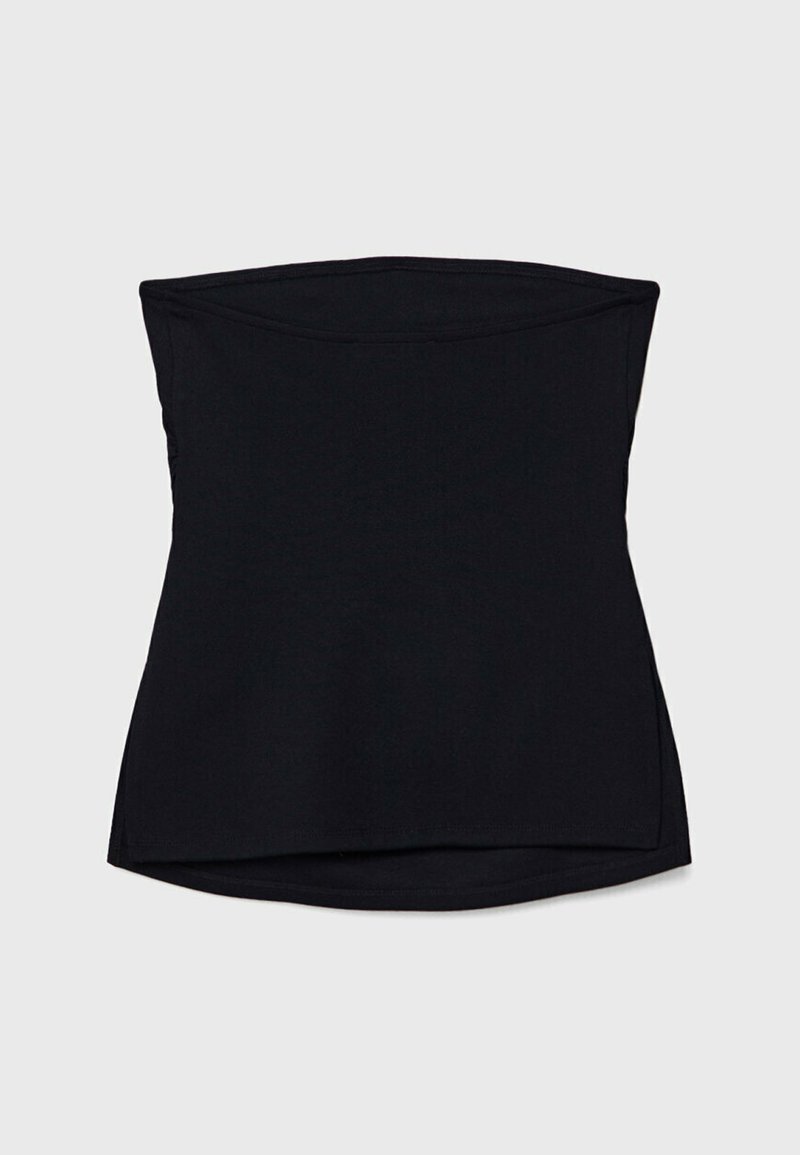 Stradivarius Stradivarius BANDEAU WITH SIDE VENTS - Top - black Nur für heute