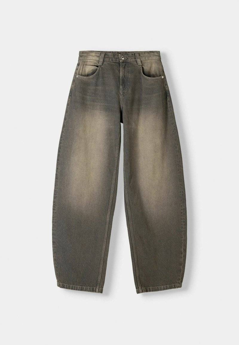 Bershka Bershka BALLOON FIT - Relaxed fit jeans - mottled dark grey Vierteljährliche Förderung