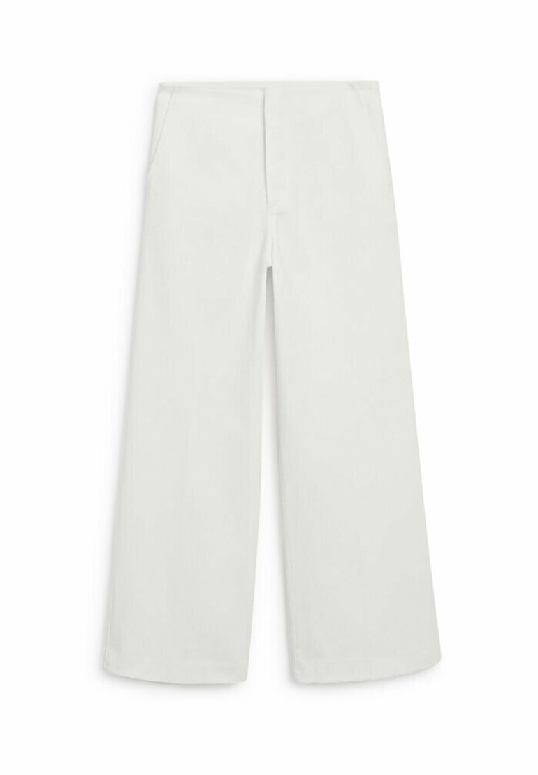 Massimo Dutti Massimo Dutti HIGH-WAIST FLARED - Trousers - white Bis zu 55% Rabatt