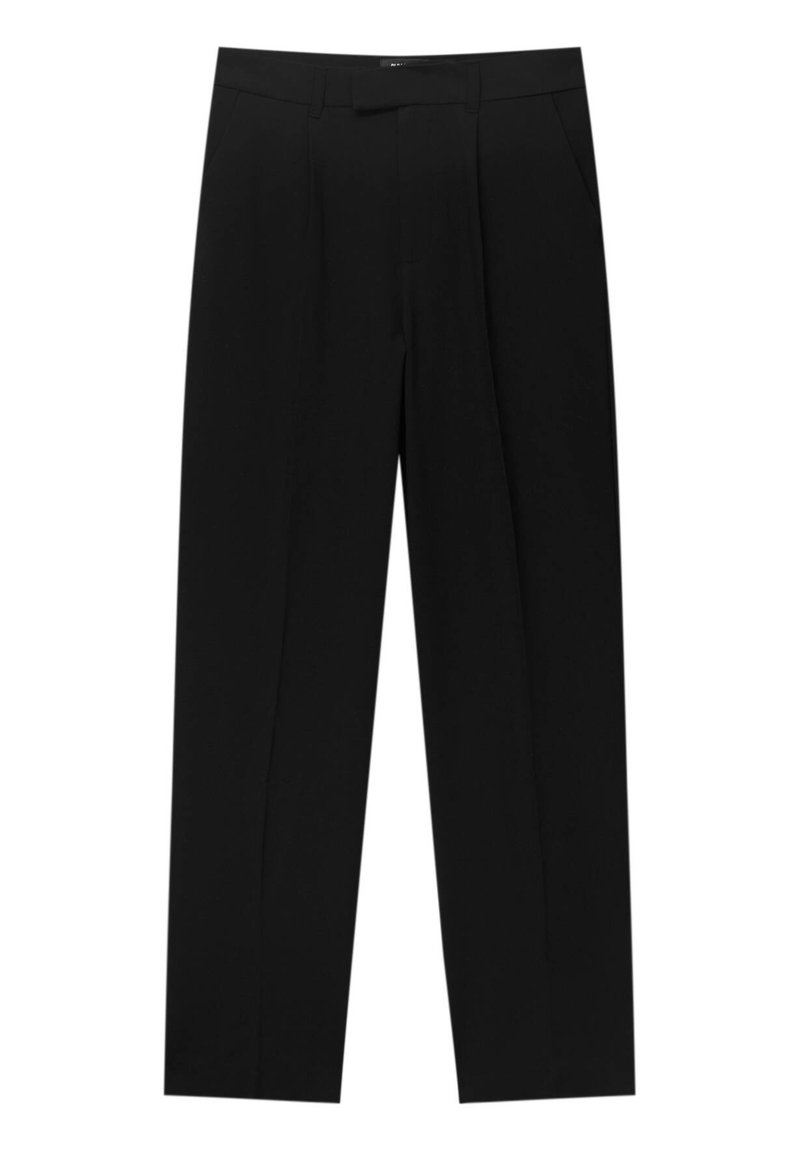 PULL&BEAR PULL&BEAR DARTED SMART - Trousers - black Nur noch ein Tag übrig
