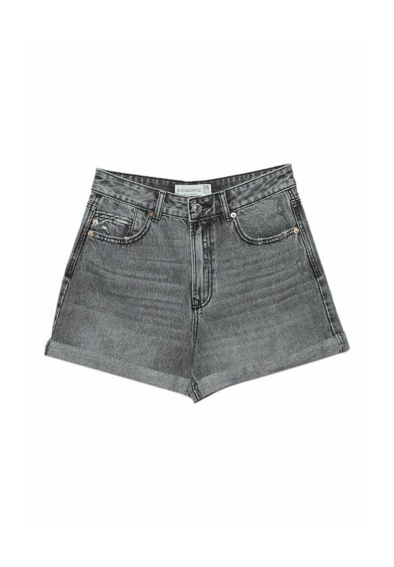 Stradivarius Stradivarius MOM - Denim shorts - grey denim Kostenloser Versand international