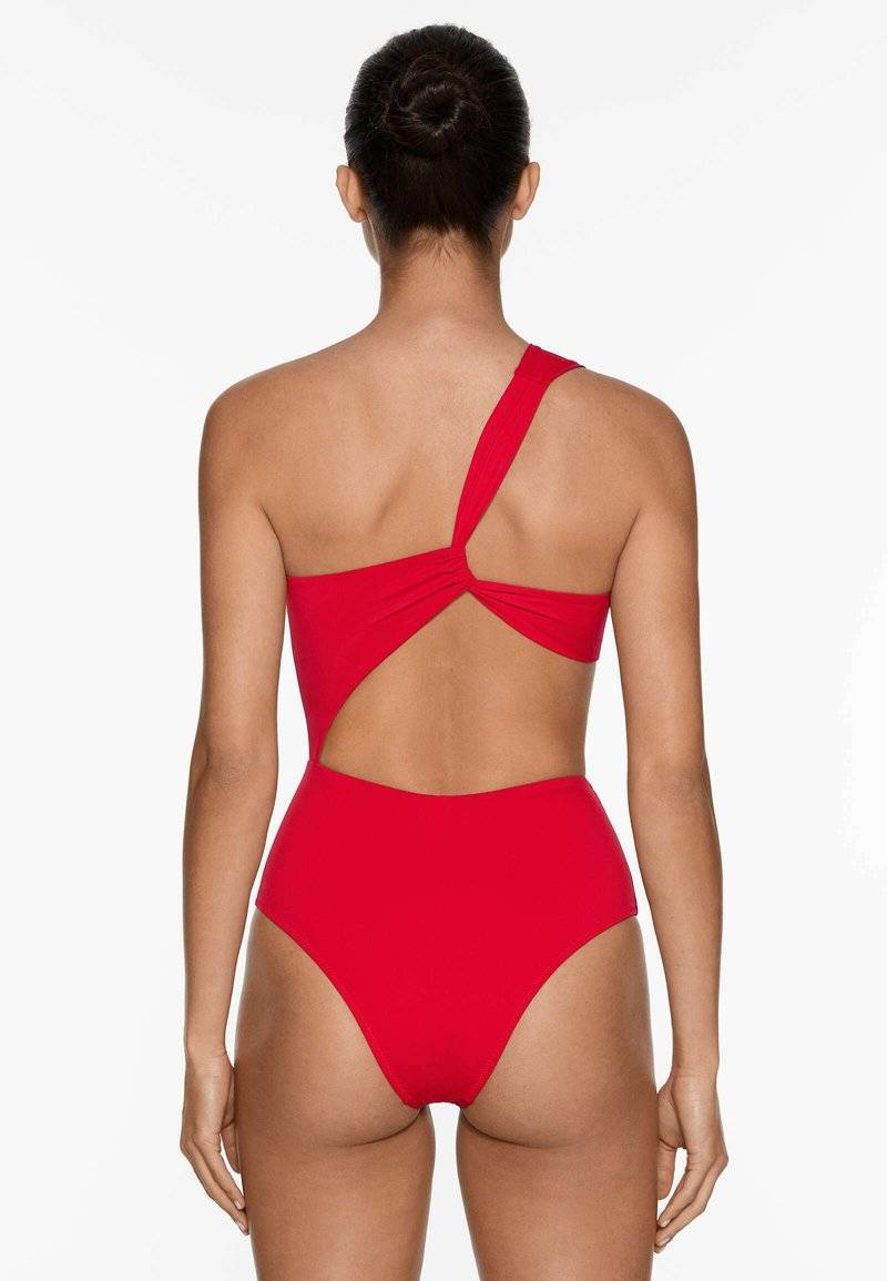 OYSHO OYSHO ASYMMETRIC - Swimsuit - red Im Verkauf