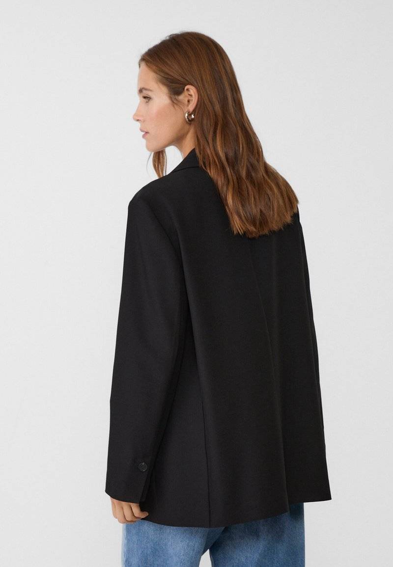Stradivarius Stradivarius REGULAR FIT - Short coat - black Rabatte dieses Monats