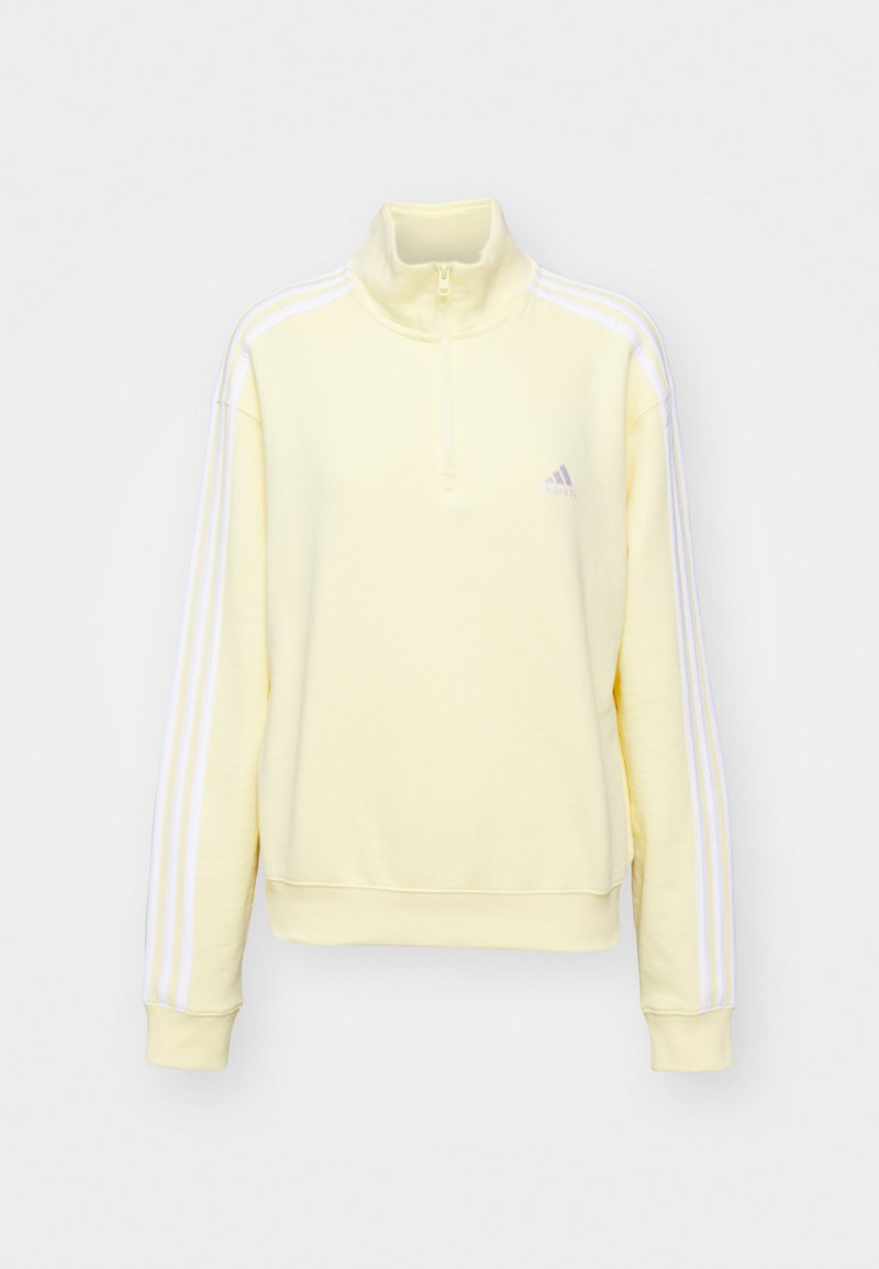 adidas Sportswear adidas Sportswear ESSENTIALS 3-STRIPES QUARTER ZIP - Sweatshirt - almost yellow Online